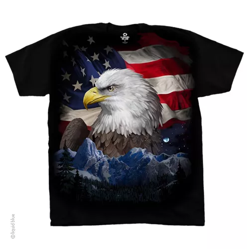 Liquid Blue Freedom Flyer Americana T-Shirt Black