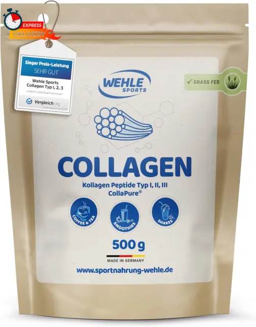Collagen Pulver - Bioaktives Kollagen Hydrolysat Peptide, Eiweiß-Pulver Geschmac