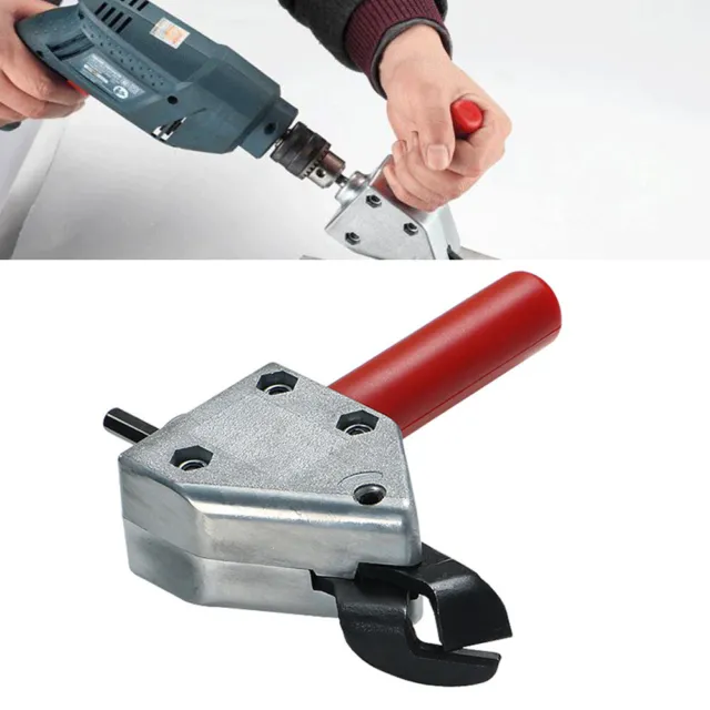 Sheet Metal Nibbler Saw Cutter Power Drill Attachment Cutting Tool Double Head