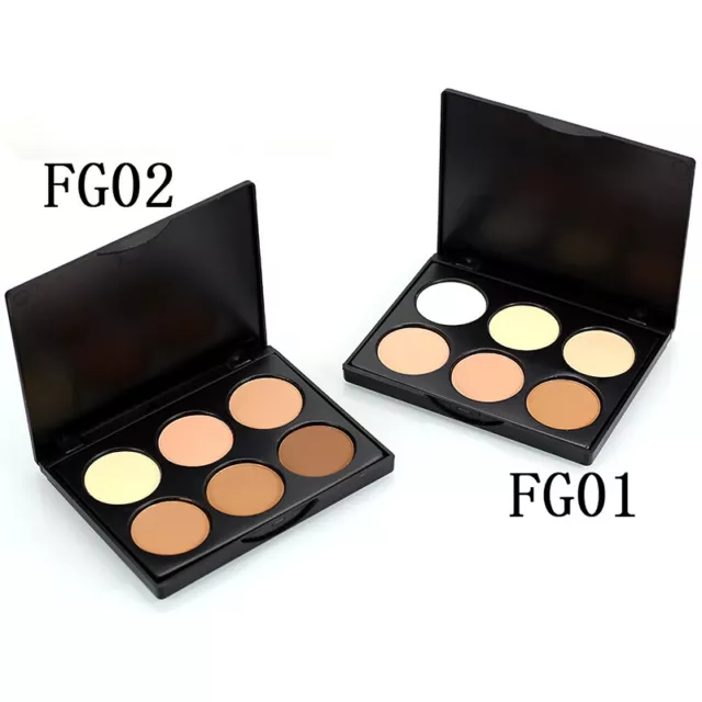 6 Colors Makeup Face Contour Powder Concealer Bronzer & Highlighter-Palette W6B2