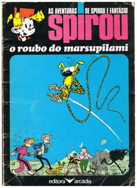 Spirou & Fantasio Album Portuguese Comics 1977 O Roubo do Marsupilami RARE OLD