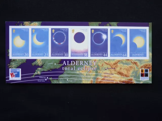 Guernsey - Alderney. Postcard For Use At Philex France 99. Total Eclipse Artwork