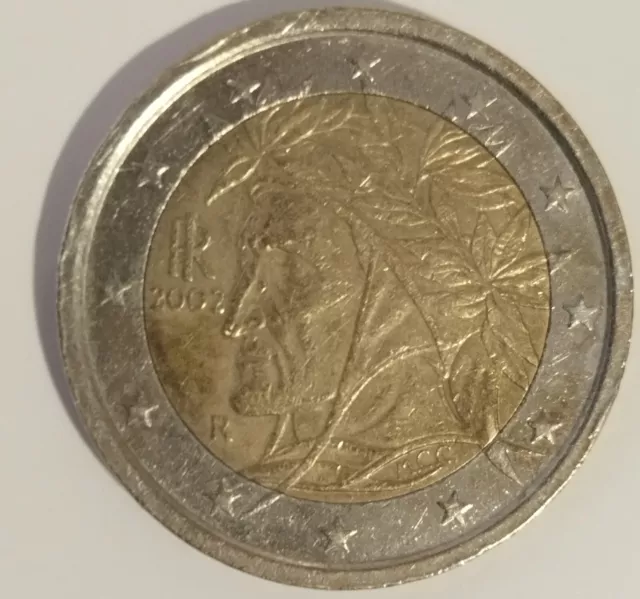 Moneda 2 Euros Italia 2002 rare