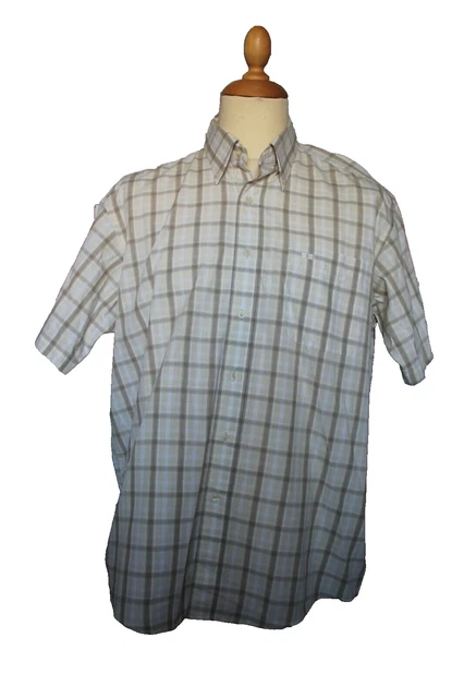 Chemise Homme Brice Taille XL - Carreaux Rouge Et Bleu - Coton - Manches Longues - Occasion Bon état