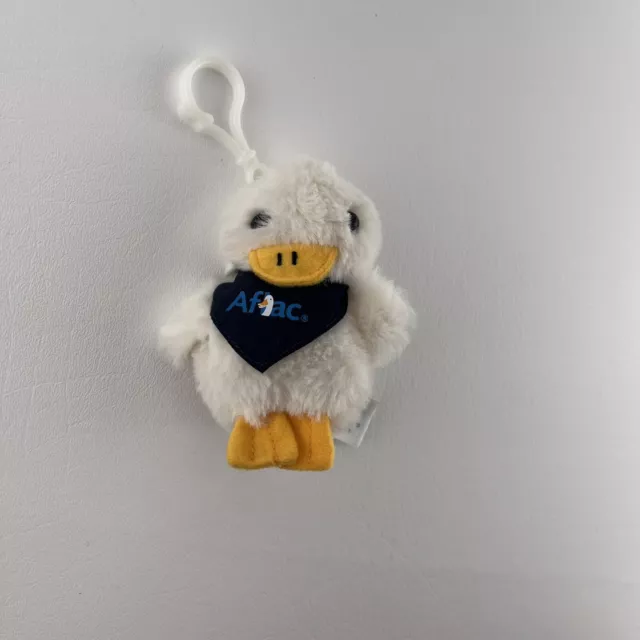 Aflac Mini Duck Key / Backpack Clip Plush Key chain 3 Squeeze To Talk