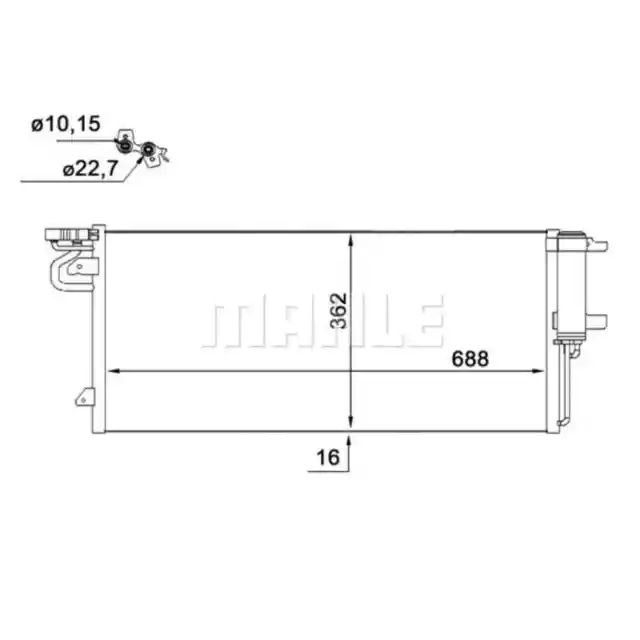 Kondensator Klimaanlage MAHLE AC 103 000S für Ford Kuga II Focus III C-Max