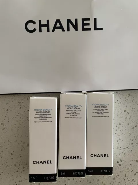 5X CHANEL Hydra Beauty Micro Creme Travel Size- Samples - New &