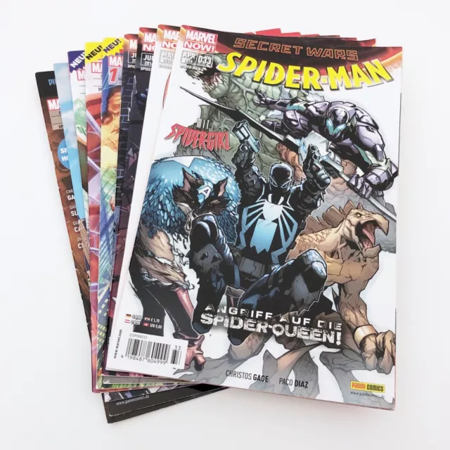 Marvel Spider-Man Comic Sammlung Panini Comics Konvolut 9 Stück Secret Wars