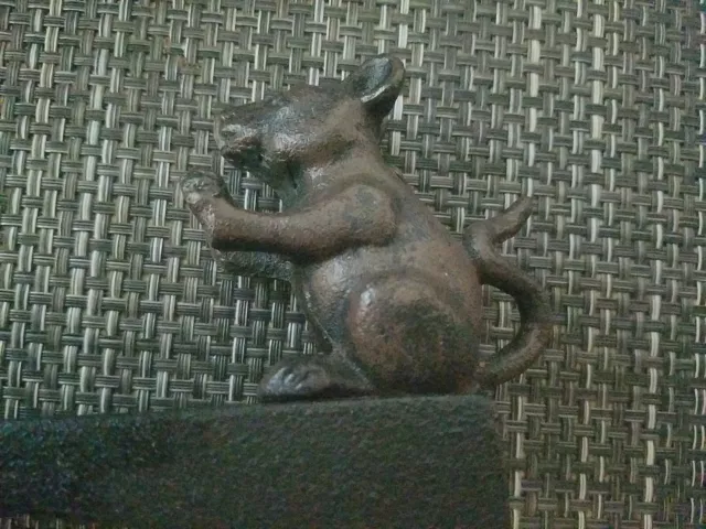 Cast Iron MOUSE Door Stop Holder Vintage Doorstop Decorative Stopper Wedge Jam