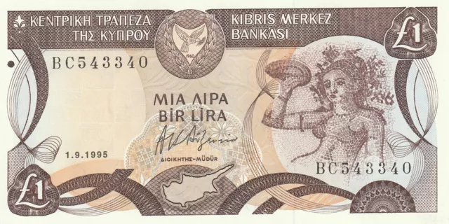 i-010107 Cyprus 1 Pound 1995 UNC