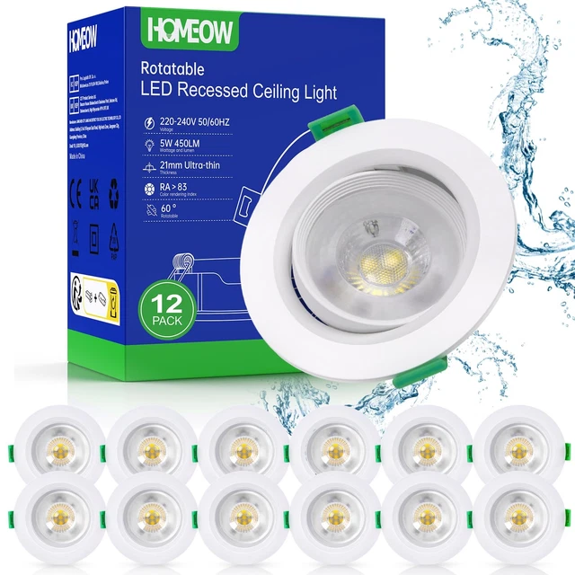 Lot de 50 Spot Encastrable Led Downlight Panel Extra plat 5w 3000k/4000k/6000k – – – Luminaires & Eclairage