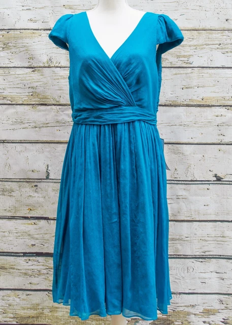 sachin and babi light blue dress S) j.crew Silk Chiffon Heidi Dress, Women's Fashion, Dresses & Sets, Dresses  on Carousell