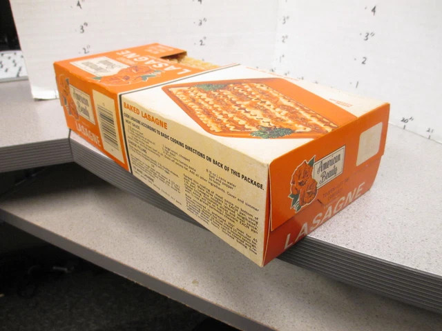 AMERICAN BEAUTY 1968, 1970s lasagna pasta Italian macaroni 1lb full box 2