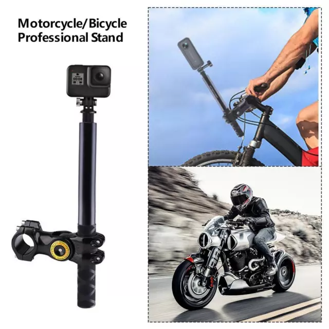 Motorcycle Bicycle Selfie Stick Handlebar Camera Bracket For GoProInsta V5B4