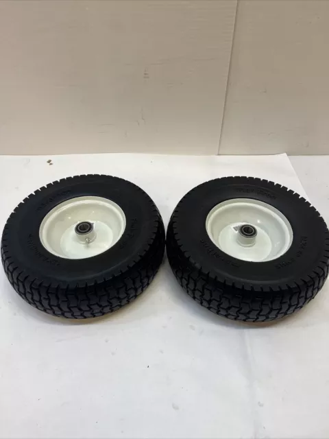 2pc MARASTAR Flat-Free Polyurethane Foam Wheel: 13 5/16 in Wheel Dia., 2 1/2 in