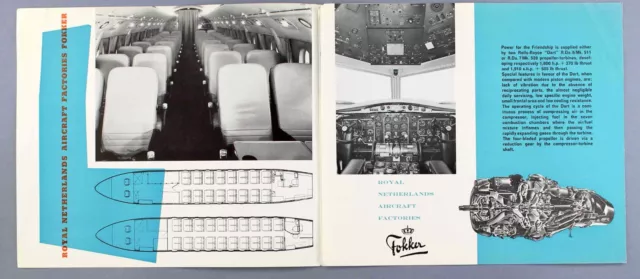 Fokker F.27 Friendship Manufacturers Sales Brochure Braathens Safe Seat Maps 3