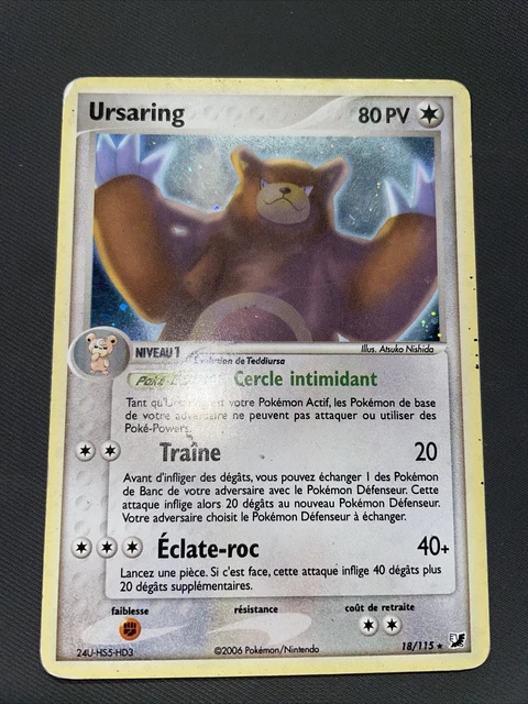 Ursaring Holo - Pokemon 18/115 Ex Forces Cachees Etat Correct Fr