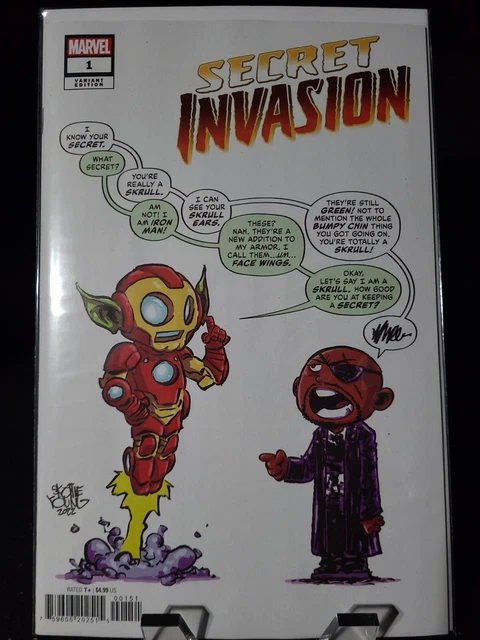 Secret Invasion #1 Skottie Young Variant Nm Skrulls Nick Fury Iron Man Avengers
