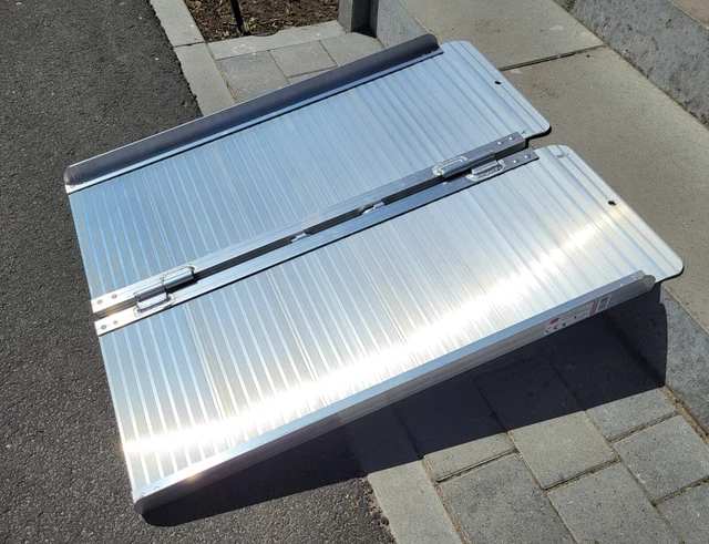90cm Rollstuhlrampe Rollirampe Alu Verladerampe Auffahrrampe Alurampe