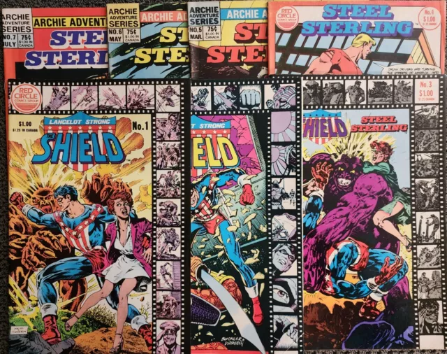 Lancelot Strong, the Shield #1 - 7 Red Circle Comics Archie Comics Key Vol. 1 83