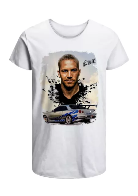 T-Shirt Paul Walker Fast Furious Uomo Abbigliamento 100% Cotone Taglia S>XXL