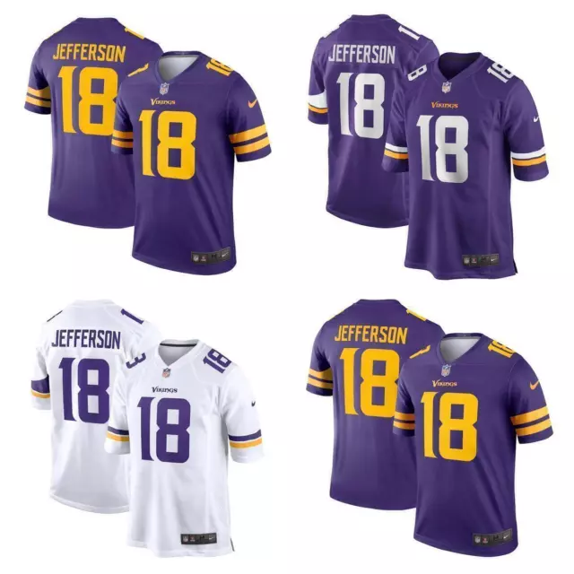 2023 Neu Justin Jefferson NO.18 Minnesota Vikings NFL Shirt Trikots DE
