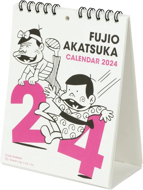 Greeting Life 2024 Calendar FUJIO AKATSUK Body size W124xH160xD70mm Desktop 70g