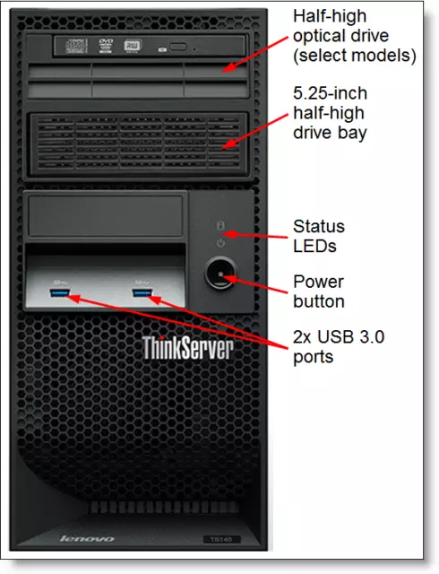 Lenovo ThinkServer TS140 2X256 GB UNITÀ A STATO SOLIDO E DISCO RIGIDO 2x1 TB 16 GB SERVER WINDOWS 2019