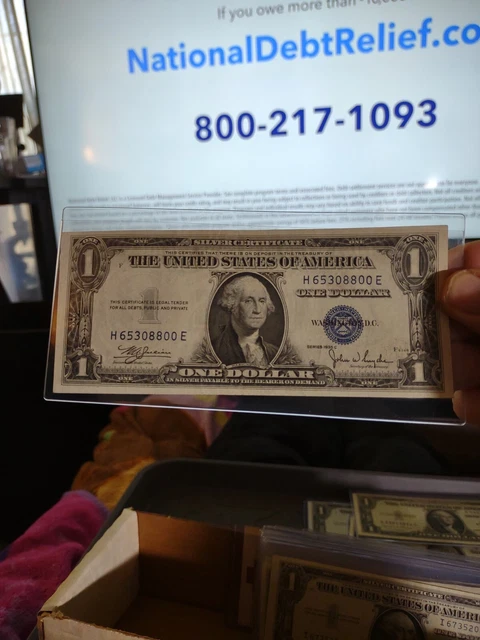 Series 1935 C One Dollar Silver Certificate Blue Seal H65308800E