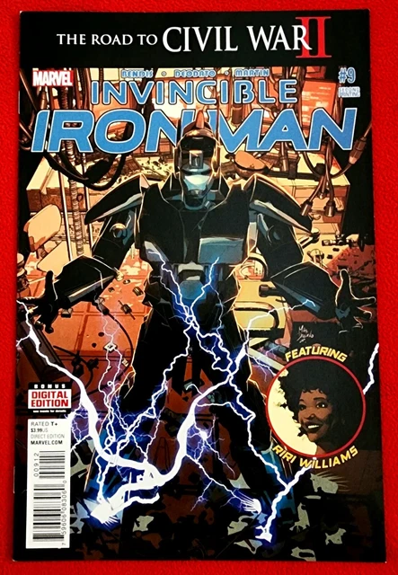 Invincible Iron man #9 2nd Print variant 1st Riri Williams Ironheart