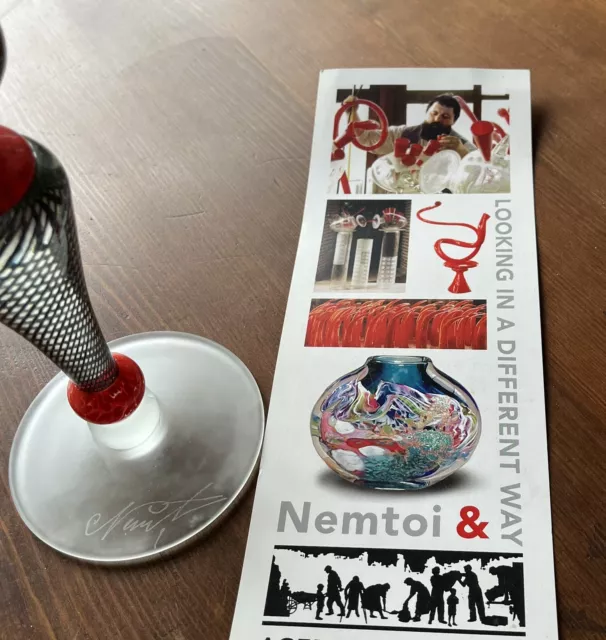 Nemtoi Signed Multicoloured Fine glass 11” Candle Holder RRP £695 3