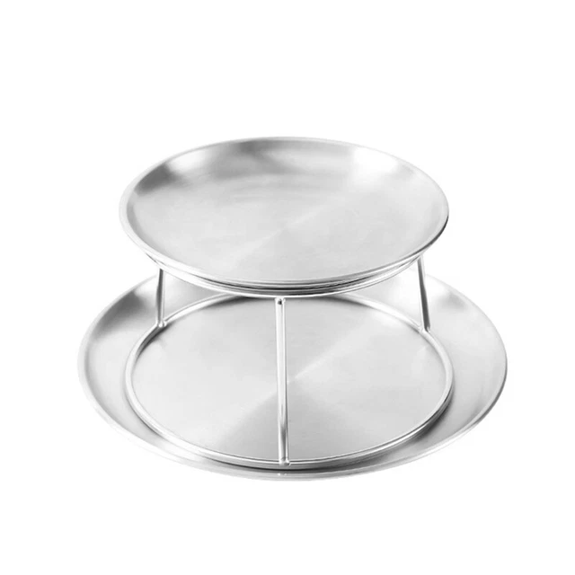 4 Plateaux à Compartiments Chstarina - Réutilisables - 5 Cases - Plastique PP - 24,5x24,5cm - Idéal Apéros, Fruits, Bonbons