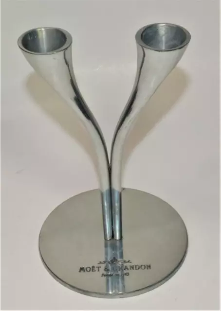 Reso Design by Philippe Di Meo Silvertone Metal MOET & CHANDON Duo Flutes Stand