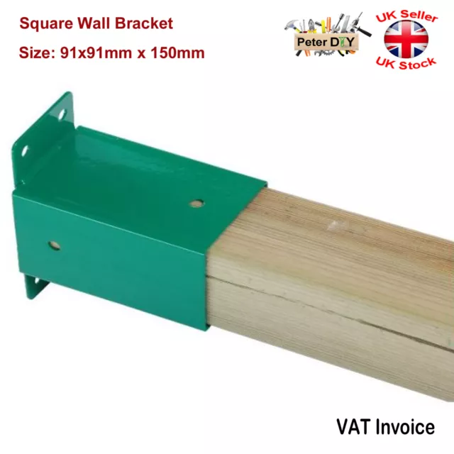 GREEN WALL BRACKET FOR SQUARE BEAMS Swing Climbing Frame Playhouse Wooden Beam