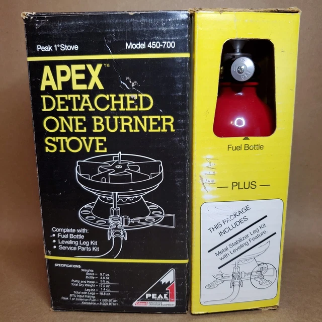 COLEMAN APEX PEAK 1 Stove Detached One Burner Stove & Bottle Model
