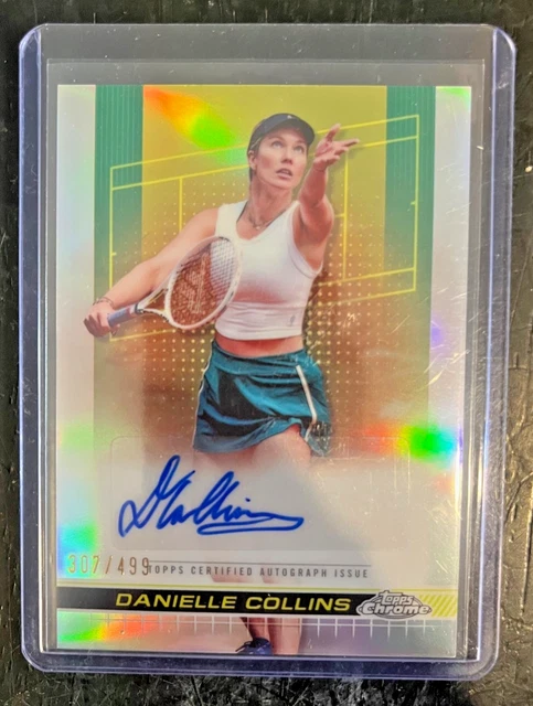 TOPPS CHROME TENNIS 2025 No. 15 Danielle Collins Teal Refractor 57
