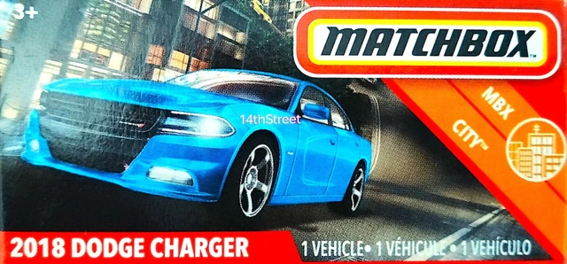 Matchbox Dodge Charger 2018 - Voiture Miniature Noire - Collection 13/100
