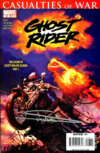 Ghost Rider #8 Sleepy Hollow , Signed By Artist Arthur Suydam