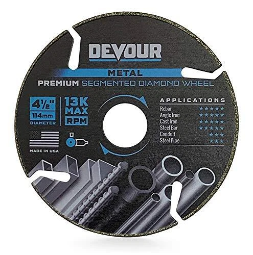 4.5" Premium Segmented Rim Diamond Blade for Cutting Metals, Made in USA