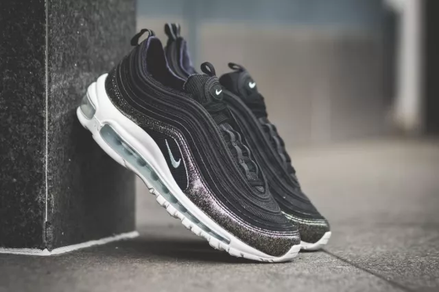 Nike air max 97 trainers black black dark deals grey glitter