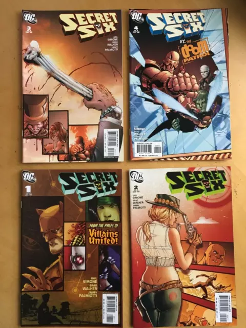 SECRET SIX : COMPLETE 6 issue 2006 DC COMICS series by Gail Simone. 1,2,3,4,5,6