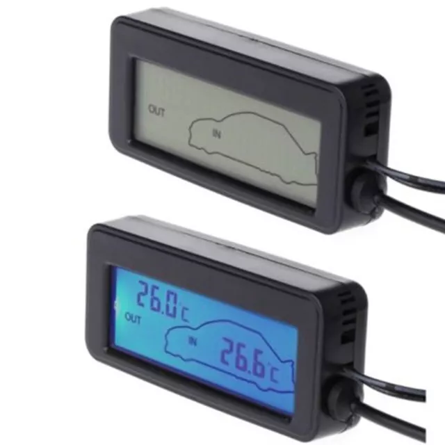 12V-Auto-LCD Digitalanzeige Thermometer Innen- Und Außentemperaturanzeige Meter