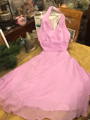 Liliac Fine Silk Marilyn Monroe Halter NORDSTROMS Dress