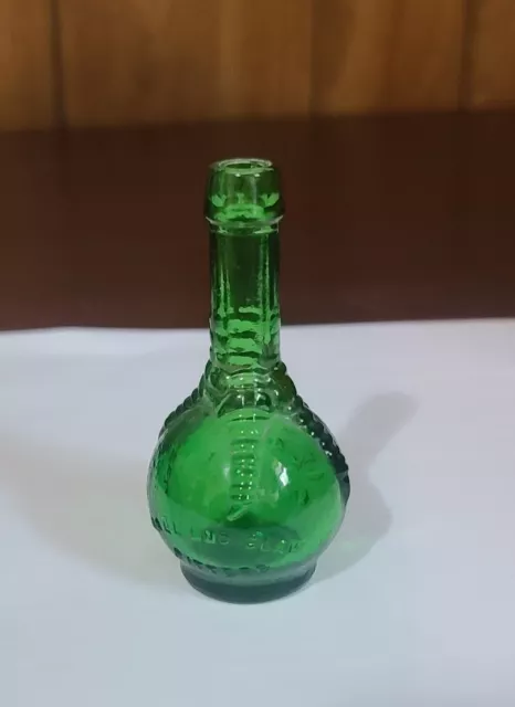 Wheaton Bottle Jar Ball And Claw Bitters Green Glass 3.25" Mini Vintage