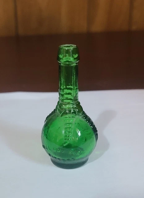 Wheaton Bottle Jar Ball And Claw Bitters Green Glass 3.25" Mini Vintage Wheaton Bottle Jar Ball And Claw Bitters Green Glass 3.25" Mini Vintage