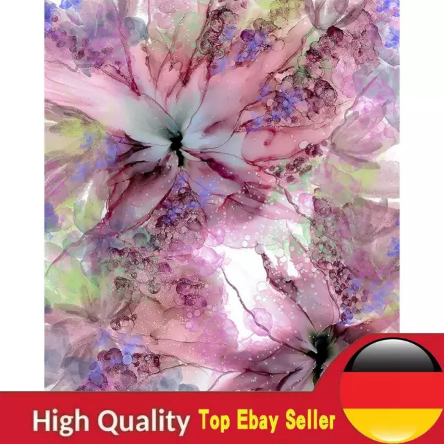 Pink Flower Oil Paint By Numbers Picture DIY Art Home Decoration Gift No Frame