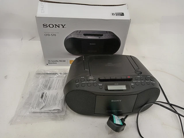 SONY CFD-S70 BOOMBOX CD Cassette AM/FM Radio Player with Box & Manual £ ...