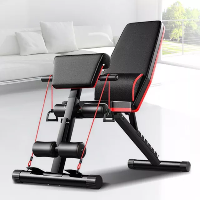 Adjustable Foldable Dumbbell Bench Fitness Weight Training Workout Gym 7 Incline