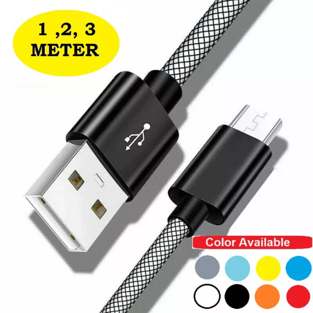 Android USB Charger Charging Cable Micro Data Cable Cord Super Fast Braided AU