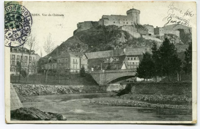 CPA - Carte Postale - France - Lourdes - Vue du Château - 1905 (D13664)